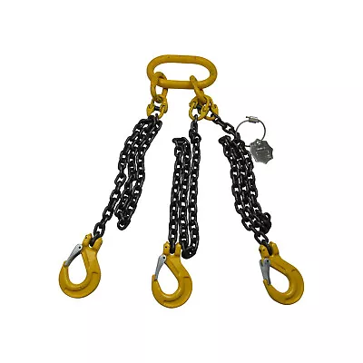  Lifting Chain Slings Grade 80 With Clevis Sling Hooks (1.5 Ton - 26.5 Ton SWL) • £29.50