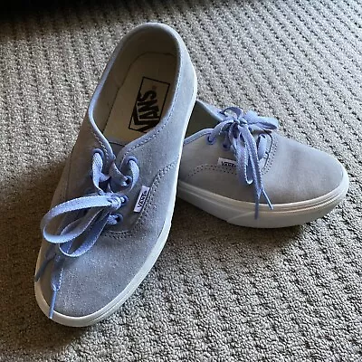 VANS Authentic US Size 5 Light Blue Suede SNEAKERS Shoes UK 4 EUR 36.5 • $19