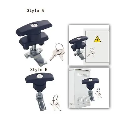 T Handle Lock Latch Shed Door Lock With Keys Keyed Mechanical Cabinet Door Lock • $16.31