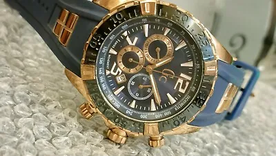 £214.87 • Buy Authentic Guess -Gc By Men's Watch Sports Racer Chronograph Y02009G7 Blue Copper