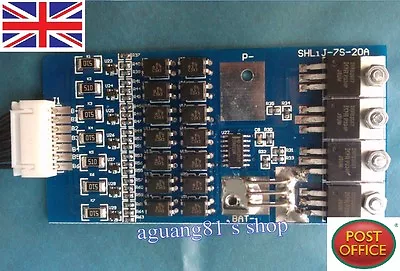 7 Cells 20A W/balancing Li-ion Lithium 18650 Battery In Out BMS Protection Board • £11.99