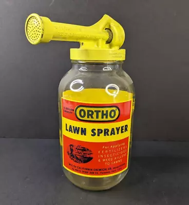 Vintage Ortho Glass Lawn Sprayer Metal Nozzle Excellent Condition • $19.99