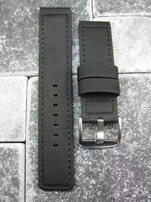 New 22mm PVC Rubber Band Black Diver Watch Strap Kevlar For Maratac Black X1 • $30.29