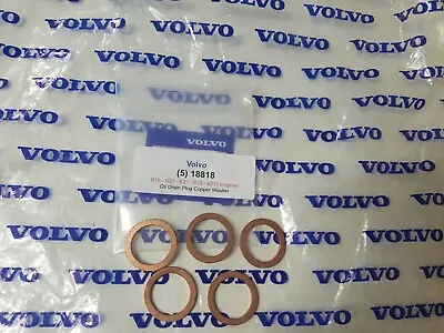 Volvo B18 B20 B21 B23 B230 & B30 Engines Copper Drain Plug Gasket (5) 240's+ • $2.95