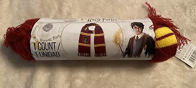 HARRY POTTER GRYFFINDOR Fringed Knit Scarf  66.5 Wizarding World Orlando • $15