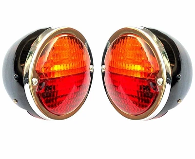 $52.35 • Buy Pair Round Tail Stop Flasher Lamp Classic Vintage Tractors With Licence Plate