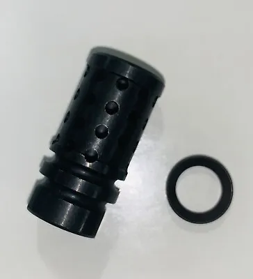 Steel Compact Muzzle Brake 1/2x28 TPI .223 .22LR 5.56With Crush Washer US Seller • $23.98