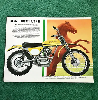$9.95 • Buy Original 1970 Ducati Motorcycle Magazine Ad R/t 450 Rt450 Poster? T-shirt?  