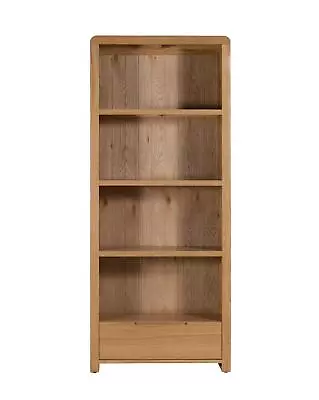 Tall Bookcase Shelves Display Shelf Shelving Unit Storage Stand Curve Range Oak • £603.99