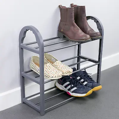 £10.75 • Buy Shoe Rack Compact 3 Tier Office Home Storage Portable Organiser Hallway Stand