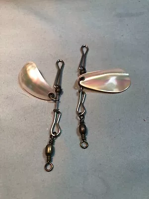 Vintage Early Pair Of Mother-of-Pearl Spinners Unfished Beauties • $14.99