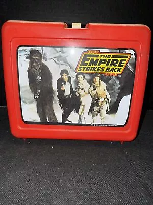 Star Wars-The Empire Strikes Back 1980 Red Thermos Brand Plastic Lunchbox • $19.99