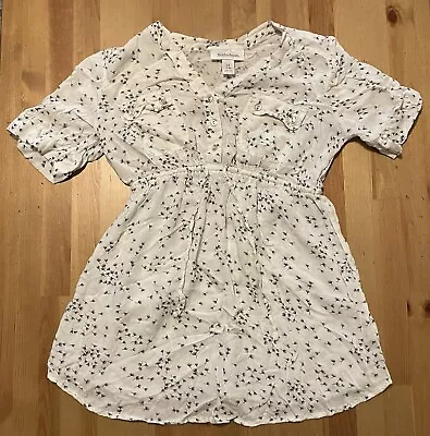 Motherhood Maternity Women’s Floral Black And White Blouse Size Short Sleeve. • $7