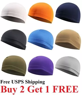 Sweat Wicking Cooling Flag Dome Skull Cap Helmet Liner Sport Beanie Durag Hat • $4.59