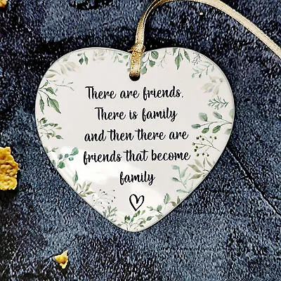 £4.99 • Buy Gift For Friend Bestie Friendship Plaque For Her Him BFF Ceramic Heart Plaque