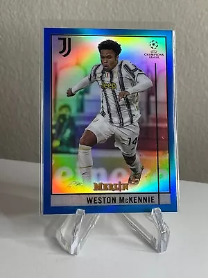 Weston McKennie /75 BLUE PRIZM 2020-21 Topps Merlin UEFA UCL #82 USMNT REFRACTOR • $19.99