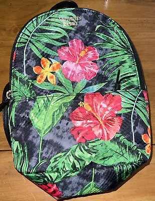Victoria's Secret Floral Tropical Paradise City Backpack Mini W/ Wristlet Bin C • $12.99