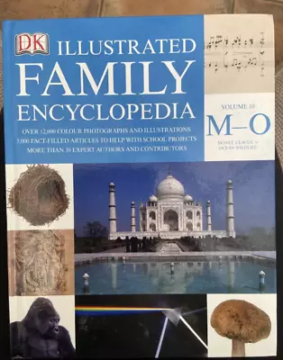 DK Illustrated Family Encyclopedia - Volume 10 M-O Reference Book Series. • £2.50