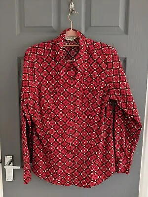 Roper Wear The West Western Star Snap Shirt Cowgirl XL Chest 42  Red • £6.50