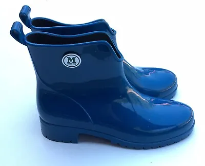 M MISSONI Rain Boots Blue Short US 7 EU 37 • $94