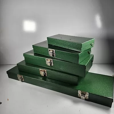 Vintage Lot Of 5 S-K Tools Metal  Socket Boxes Only SEE PHOTOS For Measurements • $85