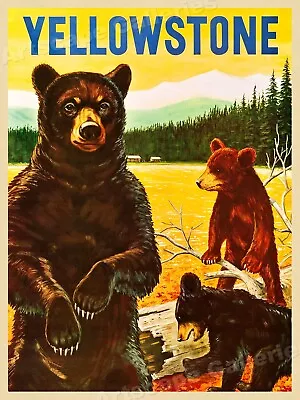 Yellowstone 1960's Vintage Travel Poster - 20x28 • $17.95