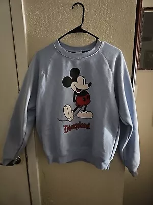 Disney Mickey Mouse Women's Blue Sweatshirt Small Disneyland • $69.60