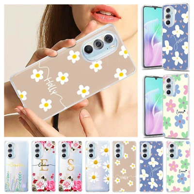 £5.10 • Buy  Floral Personalised Case Phone Cover For Motorola Moto Edge 20 E13 G22 E30 E23