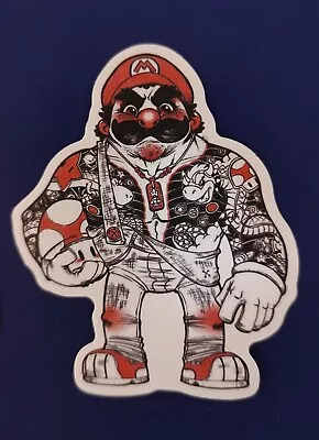 Super Mario Brothers Tattooed Gangster Sticker Decal • $4