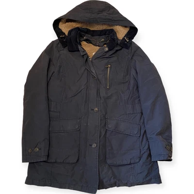 £10 • Buy Crew Clothing Coat Parka 12 Navy Blue Fleece Lined Jacket Hooded