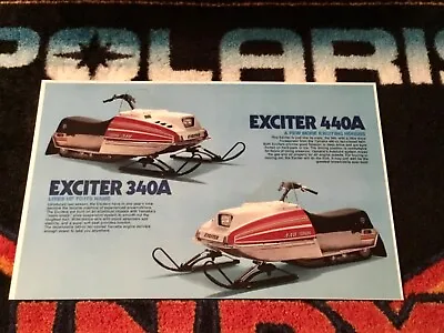 🏁 ‘77 YAMAHA EXCITER 340 & 440 Snowmobile Poster Vintage Sleds  ((EXCITING!)) • $21.88