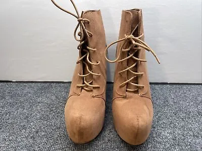 Divided By H&M Platform Boots Womens Sz 8.5 Brown • $24.99