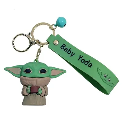 Star Wars Cute Baby Yoda Cartoon Figure Keychains Bag Car Keyrings Pendant Gift • $10.97