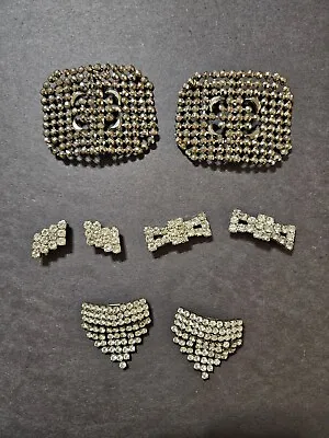 Vintage Shoe Clips And Buckles~ Silver Tone And Rhinestones~ • $15