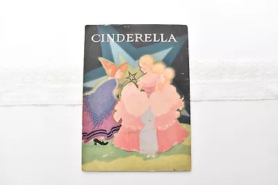 1931 Vtg Oversized Book Cinderella Art Deco Pochoir Pictures Fern Bisel Peat • $28