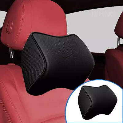 Car Auto Seat Headrest Pad Memory Foam Pillow Head Neck Rest Support Cushion UK • £11.89