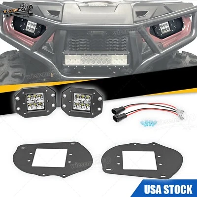$56.99 • Buy Fit Polaris Sportsman 570/850/1000 RZR 800/900XP LED Cube Headlight Brackets Kit