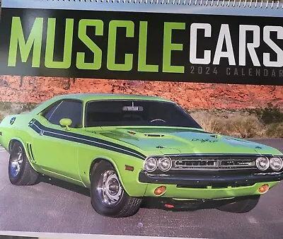 Muscle Car Calendar.  2024.     12 Months.  Cool Cars For Wall/desk. Free Ship • $10