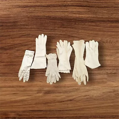 Vintage Womens Glove Lot Fabric Leather Lace Cosplay Theatre As Is • $19.99