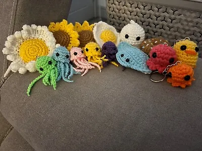 Handmade Crochet Keyrings - Various Designs • £2