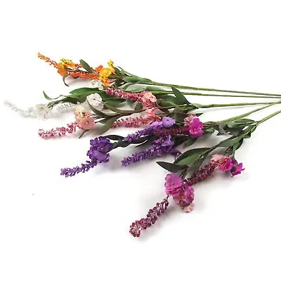 3 Head Flowered Lavender Foam Spray - Artificial Flowers Craft Fake Stem • £2.99