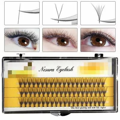 60 Cluster Individual False Eyelashes Soft Natural Eye Lashes Grafting Makeup • $2.59