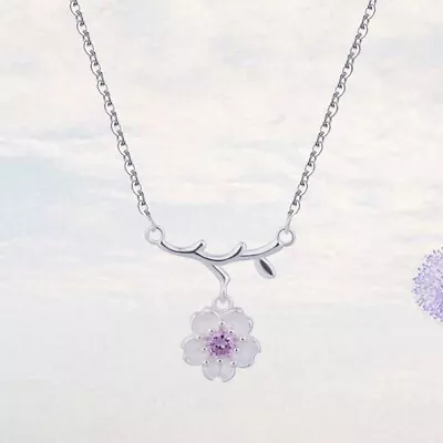  Tree Branch Necklace Flower Choker Jewelry Gift For Women Japanese • £7.29