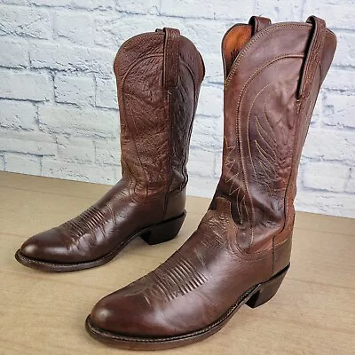 Lucchese N1596.R4 Mens Classics Ranch Hand Leather Boots Tan Burnished Size 9 D • $149.95