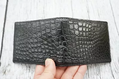 $38.25 • Buy Black Real Alligator ,Crocodile Leather SKIN Men's Money Clip WALLET #Z3