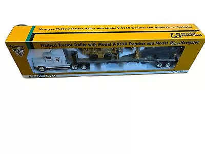 Vermeer Flatbed Tractor Trailer W Model V-8550 Trencher & ModelD 33x44 Navigator • $229.99