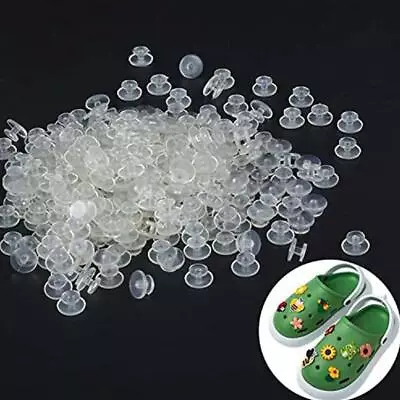 £3.91 • Buy 100PCS DIY Plastic Buttons Black Ornaments For Shoes Croc Kid Buckles U5 B0X5