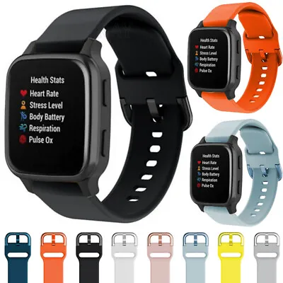 Silicone Sport Band Strap For Garmin Venu SQ / SQ 2 / Forerunner 245 645 S42 S12 • $6.63