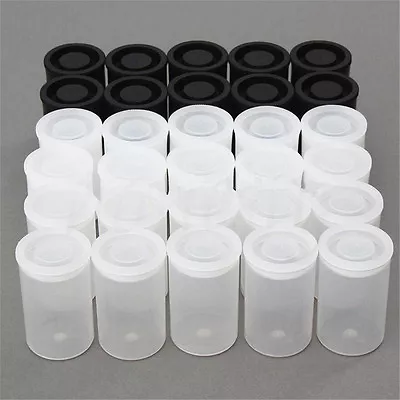 $12.09 • Buy 20pcs Plastic Empty Black/White Bottle 35mm Film Cans Canisters Containers