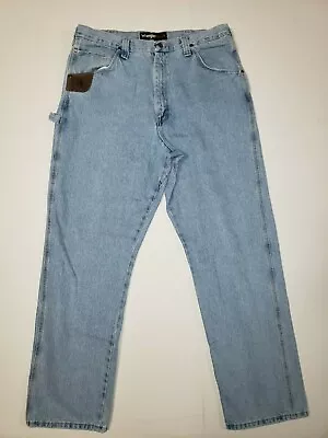 Wrangler Mens Jeans 38x34 Riggs 3W001VI Workwear Ripstop Cargo Light Wash • $18.94